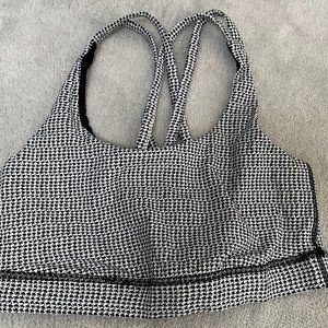 NWT Lululemon ENERGY BRA TTWB SZ8 houndstooth
